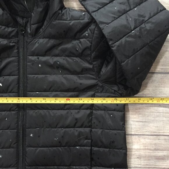 Gap Girls Primaloft Puffer Jacket Black with Stars Size Small - Picture 7 of 7